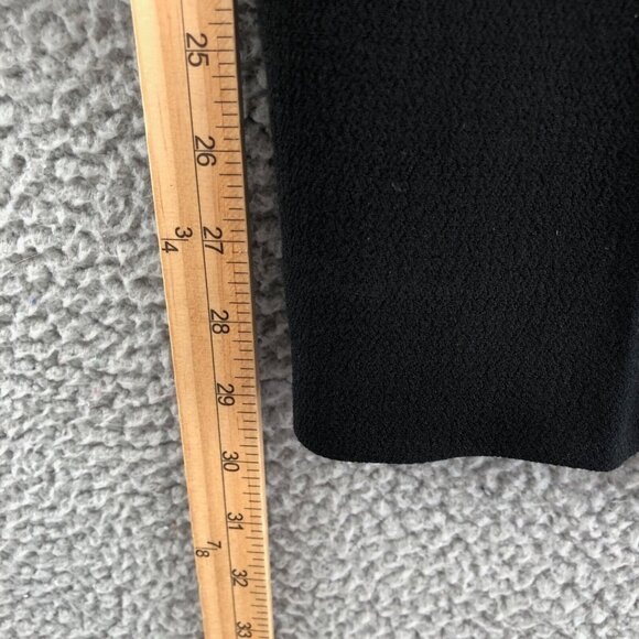 Lafayette 148 Pants Women 14 Black Wool Crepe Lined Wide Leg Trouser Office Work - Picture 10 of 12